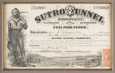 Lot #139 Sutro Tunnel Company Stock - Image 1