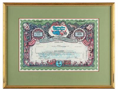 Lot #484 Ringling Bros. and Barnum & Bailey Circus Stock Certificate - Image 2