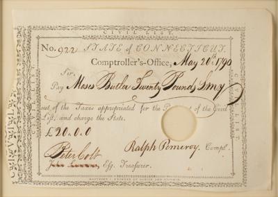 Lot #243 Connecticut Pay Order Signed Document - Image 2