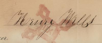 Lot #130 Henry Wells, William Fargo, and John Butterfield Signed Stock Certificate - Image 3