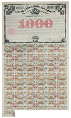 Lot #473 New Orleans, Mobile and Chattanooga Railroad Company Bond - Image 1