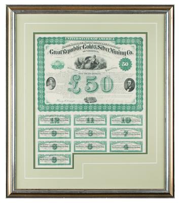 Lot #453 Great Republic Gold & Silver Mining Company Bond - Image 1