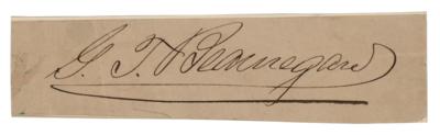 Lot #504 P. G. T. Beauregard Signature - Image 1