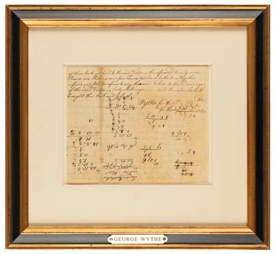 Lot #100 George Wythe Autograph Document Signed - Image 1