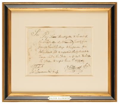 Lot #267 Oliver Ellsworth Document Signed - Image 1