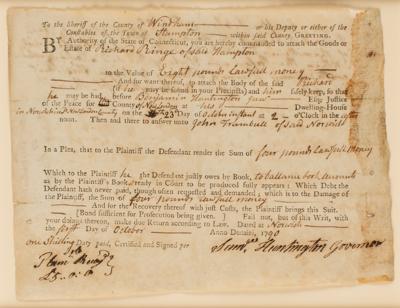 Lot #313 Samuel Huntington Document Signed - Image 2