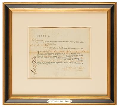 Lot #99 George Walton Document Signed - Image 1