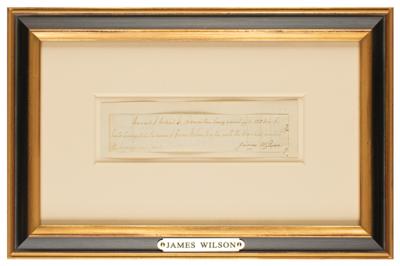 Lot #425 James Wilson Document Signed - Image 1