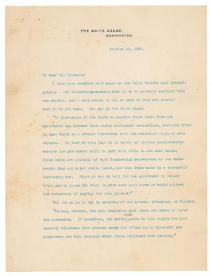 Lot #7 Theodore Roosevelt: America's great Trust Buster agrees that 