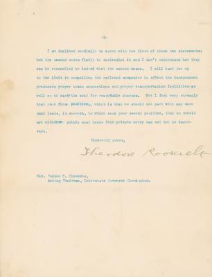 Lot #7 Theodore Roosevelt: America's great Trust Buster agrees that 