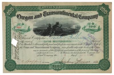 Lot #215 Frederick H. Billings Document Signed - Image 1
