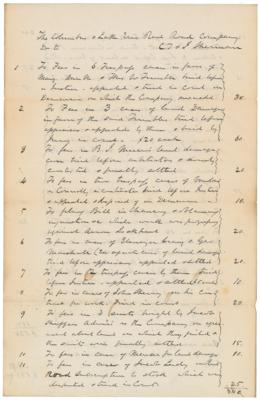 Lot #399 John Sherman Autograph Document Signed - Image 1