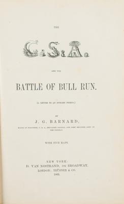 Lot #510 The CSA and the Battle of Bull Run Book by J. G. Barnard Book - Image 2