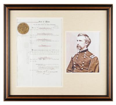 Lot #498 Joshua Lawrence Chamberlain Document Signed - Image 1