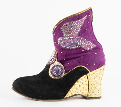 Lot #762 Prince-Played Guitar Pick Boots: Handcrafted Prince-inspired boots by glam-rock shoemaker Chris Francis - Image 2