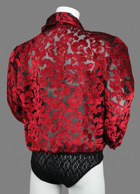 Lot #779 Prince's Personally-Worn Red Velvet and Black Sequin Outfit Outfit - Image 6