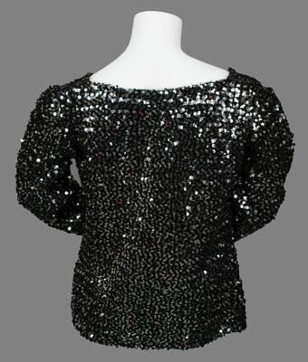 Lot #771 Prince's Personally-Worn Black Silver Sequin Top Top - Image 4