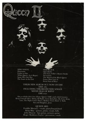 Lot #732 Queen Signed 1974 Tour Flyer - Image 2