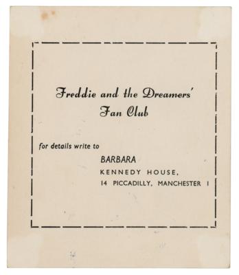 Lot #825 Freddie and the Dreamers Signed Fan Club Card - Image 2