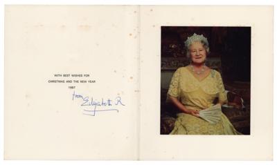Lot #264 Elizabeth, Queen Mother Signed Christmas Card - Image 1
