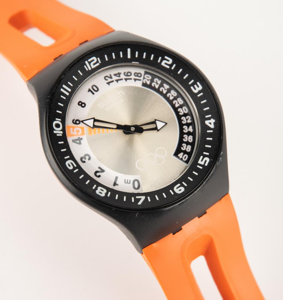 SWATCH Olympic公式　Fun Scuba　RareVintage Rare Orange Swatch Fun Scuba Sugb103 Climbing Lobster