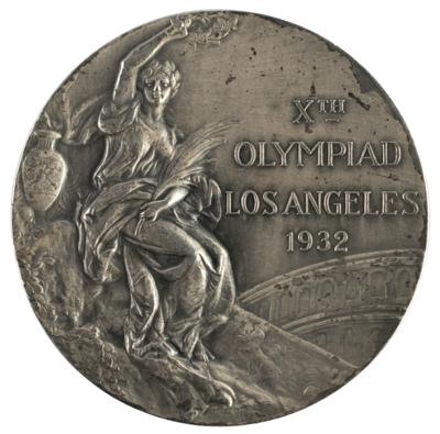 Lot #6036 Los Angeles 1932 Summer Olympics Silver Winner's Medal - Image 1