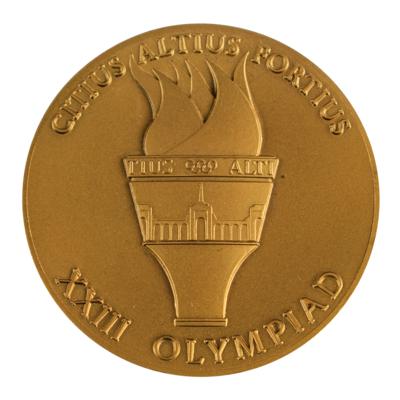 Lot #6119 Los Angeles 1984 Summer Olympics Participation Medal with Case - Image 1