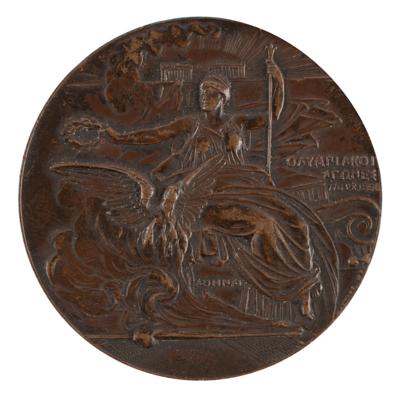 Lot #6003 Athens 1896 Olympics Bronze Participation Medal - Image 1