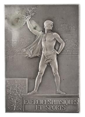 Lot #6009 Paris 1900 Olympics Silvered Bronze Winner's Medal for Physical Exercises - Image 2