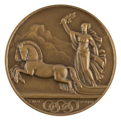 Lot #6028 St. Moritz 1928 Winter Olympics Bronze Participation Medal - Image 1