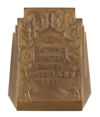 Lot #6031 Lake Placid 1932 Winter Olympics Bronze Participation Medal - Image 2