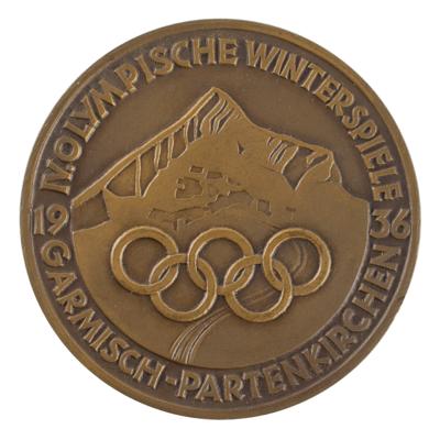 Lot #6042 Garmisch 1936 Winter Olympics Bronze Participation Medal - Image 1