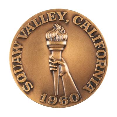 Lot #6065 Squaw Valley 1960 Winter Olympics Bronze Participation Medal - Image 1