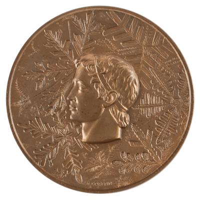 Lot #6082 Grenoble 1968 Winter Olympics Bronze Participation Medal - Image 1