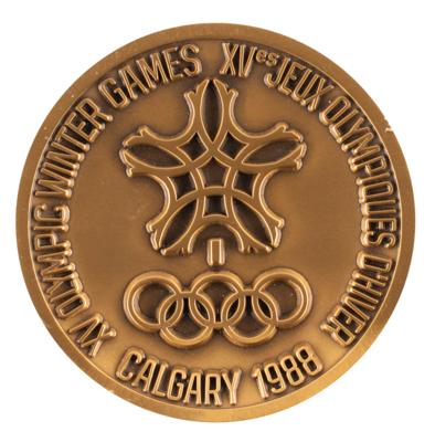 Lot #6126 Calgary 1988 Winter Olympics Bronze Participation Medal - Image 1