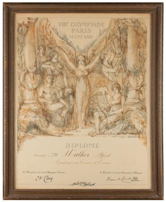 Lot #6025 Paris 1924 Summer Olympics Participation