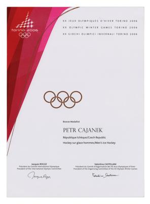 Lot #6168 Torino 2006 Winter Olympics Bronze Medal Winner's Diploma - Image 1