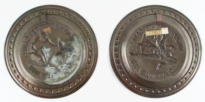 Lot #6066 Squaw Valley 1960 Winter Olympics (2) Souvenir Metal Wall Plates - Image 2