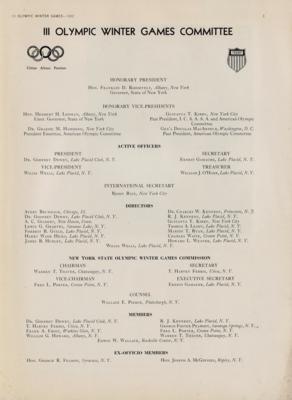 Lot #6033 Lake Placid 1932 Winter Olympics Souvenir Program - Image 3