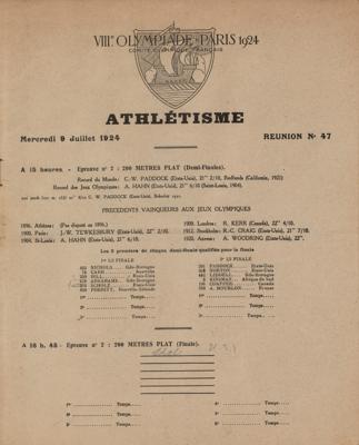 Lot #6027 Paris 1924 Summer Olympics Daily Program - Image 2