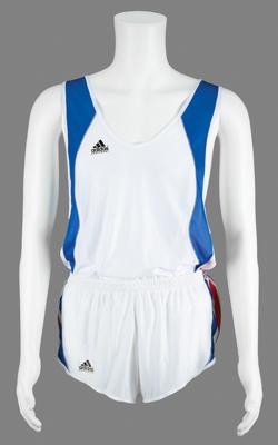 Lot #6140 Robert Zmelik: Olympic Decathlon Champion's Barcelona 1992 Summer Olympics Singlet, Shorts, and Number - Image 1