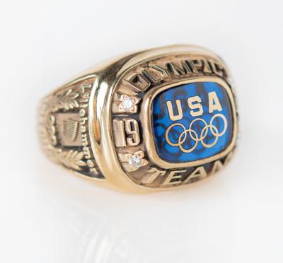 Lot #6145 Lillehammer 1994 Winter Olympics Team USA Ice Hockey Ring Presented to Todd Marchant - Image 1