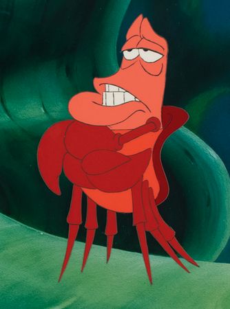 Lot #444 Sebastian production cel from The Little Mermaid Production Cel - Image 2