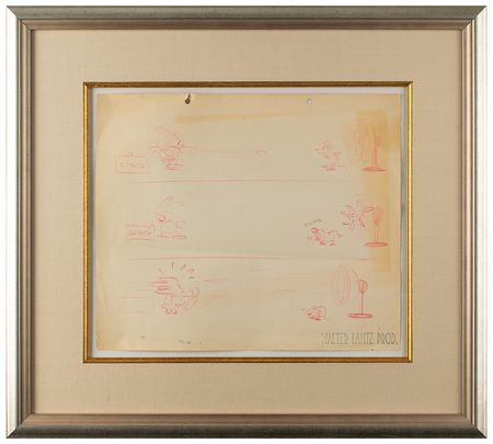 Lot #431 Oswald the Lucky Rabbit concept drawing from an early cartoon - Image 2