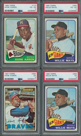 Lot #947 1965-1967 Topps Hank Aaron and Willie