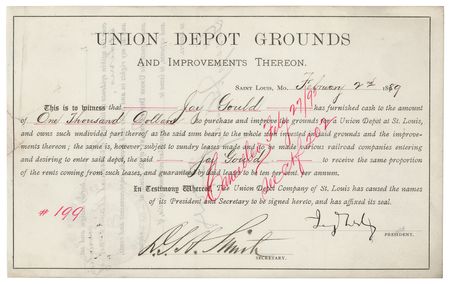 Lot #122 Jay Gould Document Signed - Image 1