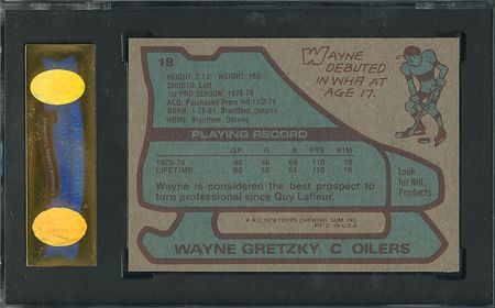 Lot #1047 1979 Topps #18 Wayne Gretzky RC SGC NM/MT 88 Hockey Card - Image 2