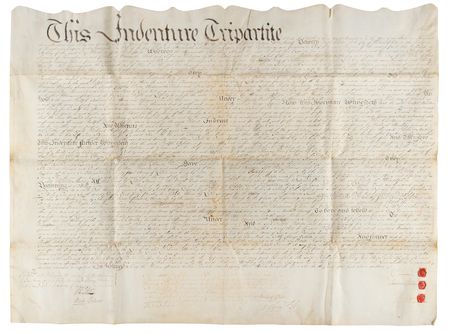 Lot #185 Thomas Penn Document Signed - Image 1