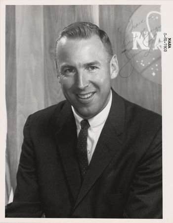 Lot #373 James Lovell Signed Photograph - Image 1