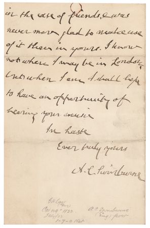 Lot #503 Algernon Swinburne: 